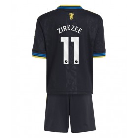 Manchester United Joshua Zirkzee #11 Tredje Kläder Barn 2025-26 Kortärmad (+ Korta byxor)